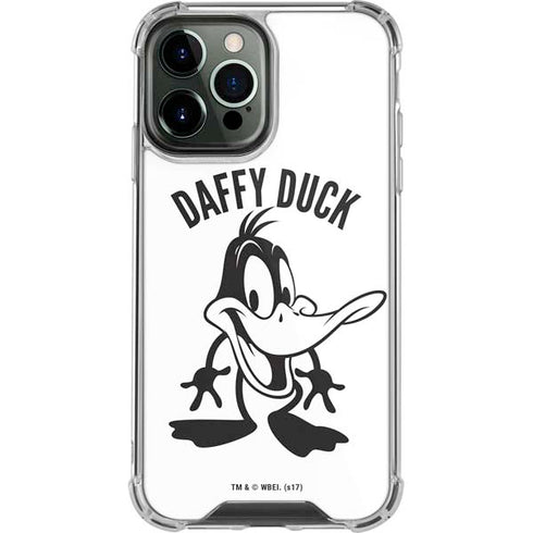 Looney Tunes Daffy Duck Big Head iPhone 13 Pro Max Clear Case